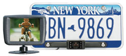 Wireless VehicleRear ObservationSystem w/2.5" Monitor & License